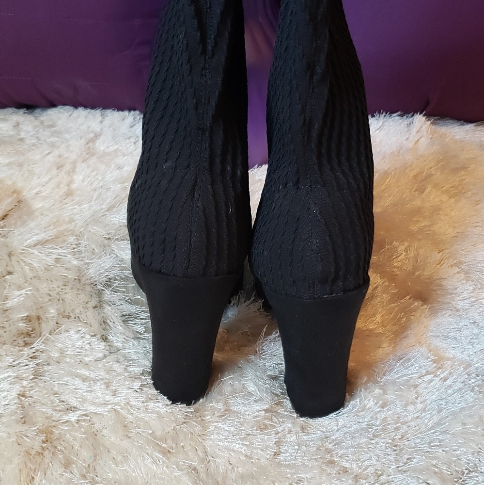 Black Sock Style Booties New (Never worn) - Picture 4 of 5